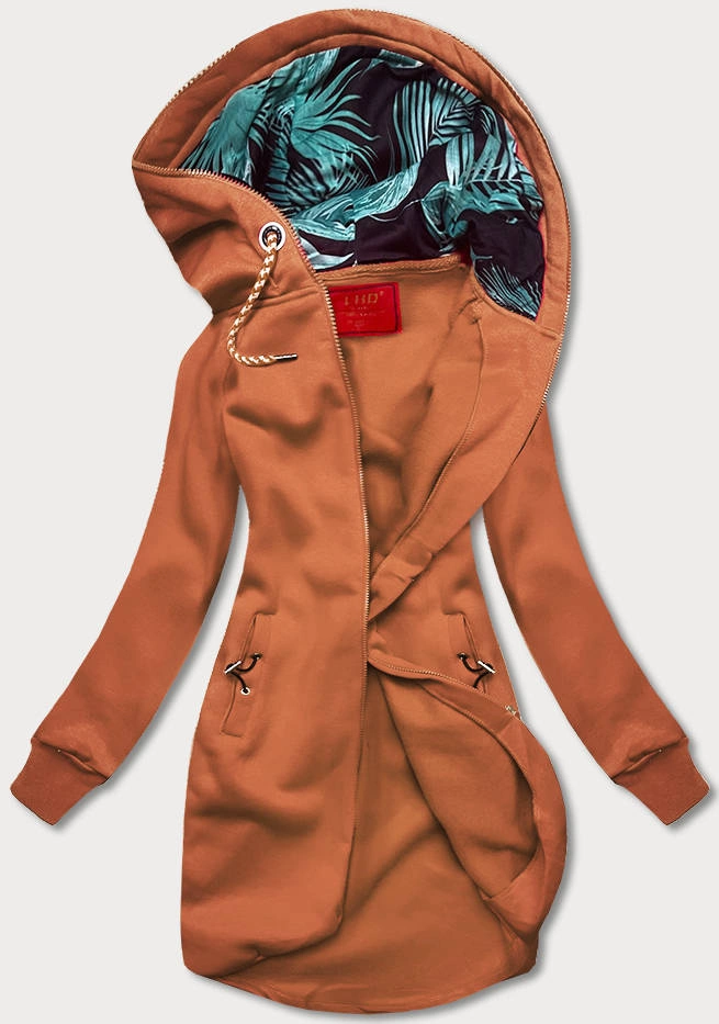 Długa damska bluza ruda (AMG-855B)