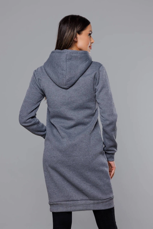 Długa bluza dresowa ciemnoszara (YS10005-5)