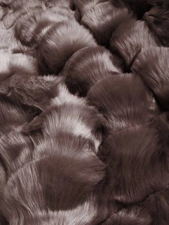 DŁUGA KAMIZELKA ZE SZTUCZNEGO FUTRA BRĄZOWA (102#)