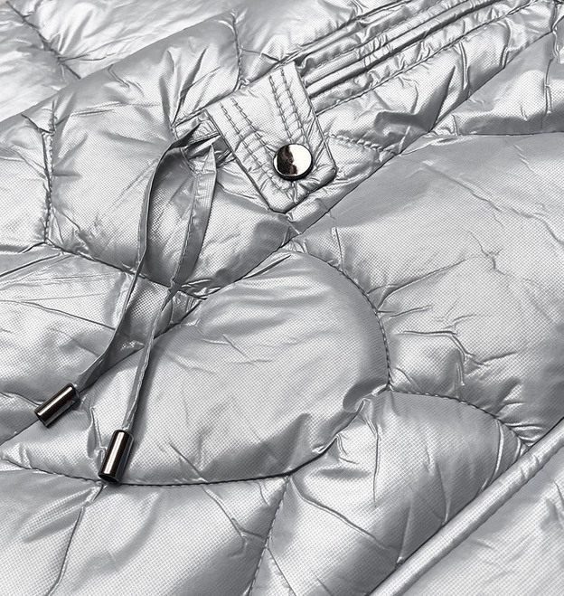 TALIOWANA KURTKA ZIMOWA DAMSKA SZARA (16M9051-92)