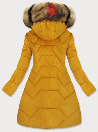 PIKOWANA KURTKA DAMSKA ŻÓŁTA (2013-2BIG)