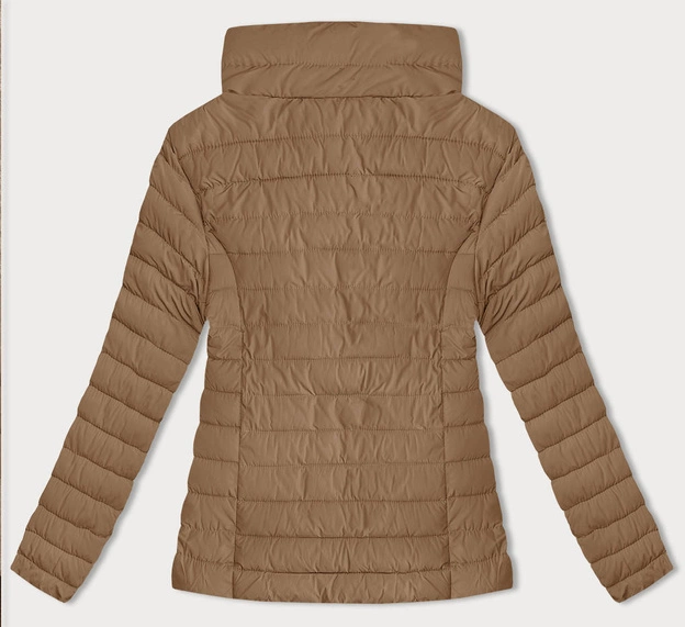 Przejściowa pikowana kurtka damska camel (16M9109-84)
