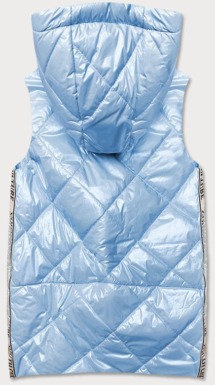 Błyszcząca kamizelka damska błękitna (ag3-02)