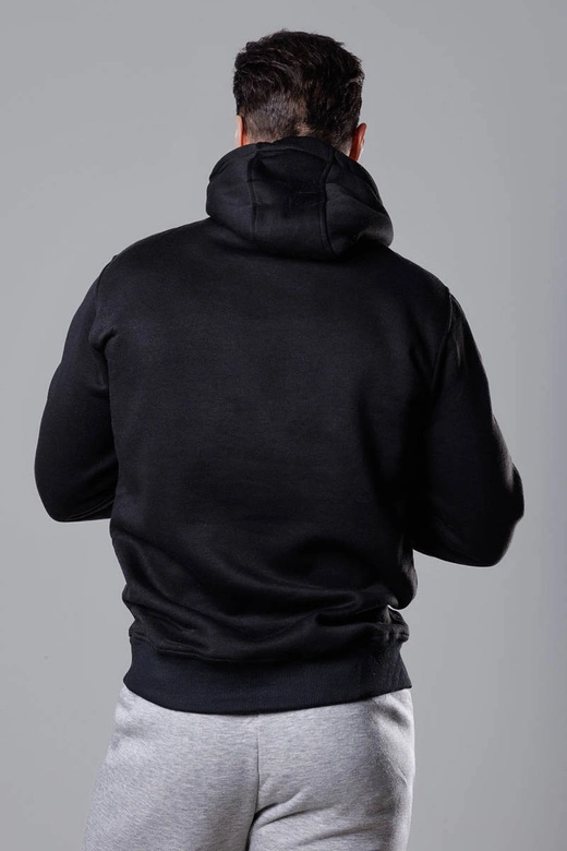 Męska bluza z kapturem czarna (68B2009-3)