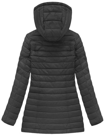 PIKOWANA KURTKA Z KAPTUREM GRAFITOWA (GWW-1788)