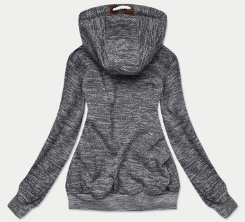 BLUZA DRESOWA DAMSKA MELANŻ GRAFIT (58331)
