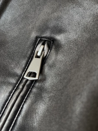 Kurtka bomber ze skóry ekologicznej szara (TT042)