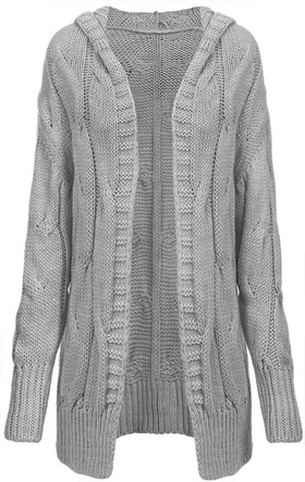 SWETER O GRUBYM SPLOCIE JASNOSZARY (115ART)