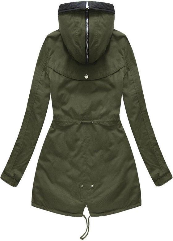 DWUSTRONNA KURTKA Z KAPTUREM KHAKI (XW623BIGX)