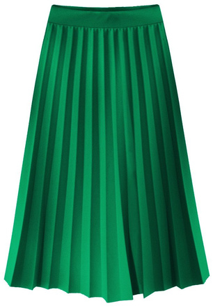 PLISOWANA SPÓDNICA MIDI ZIELONA (213ART)
