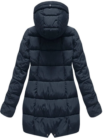 PIKOWANA KURTKA Z KAPTUREM GRANATOWA (R1050)