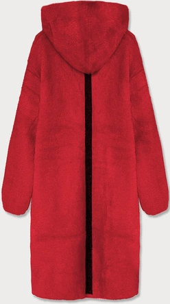 NARZUTKA Z KAPTUREM A'LA ALPAKA CZERWONA (B3005)