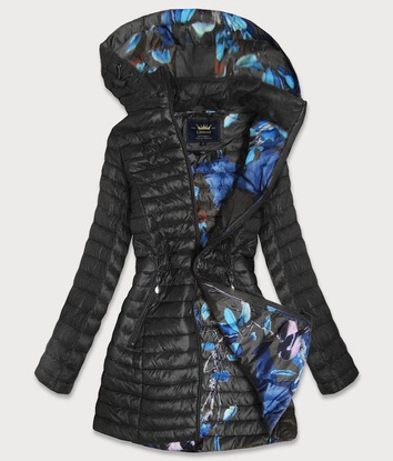 DŁUŻSZA KURTKA DAMSKA PIKOWANA CZARNA (7178)