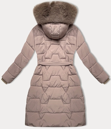 Przejściowa kurtka damska z paskiem J Style beżowa (16M9176-62)