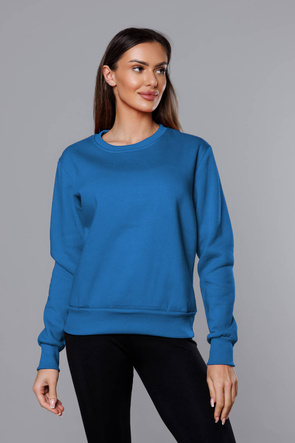 Bluza dresowa damska ze ściągaczami ciemna niebieska (w01-16)