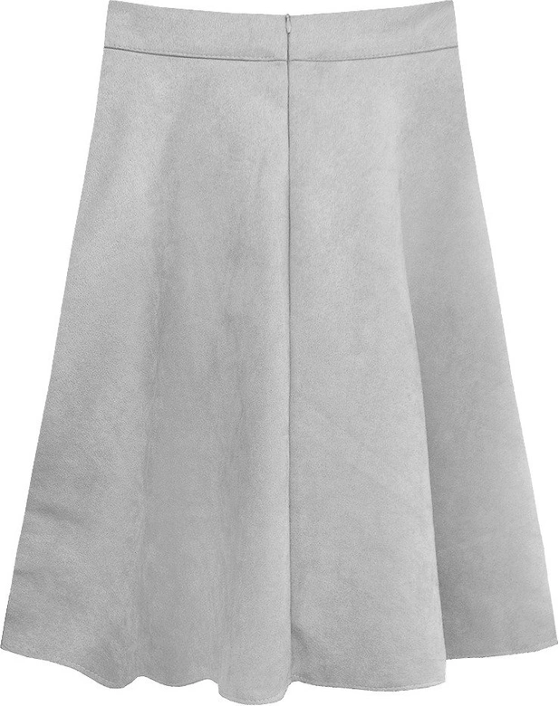 ROZKLOSZOWANA SPÓDNICA JASNOSZARA (537ART)