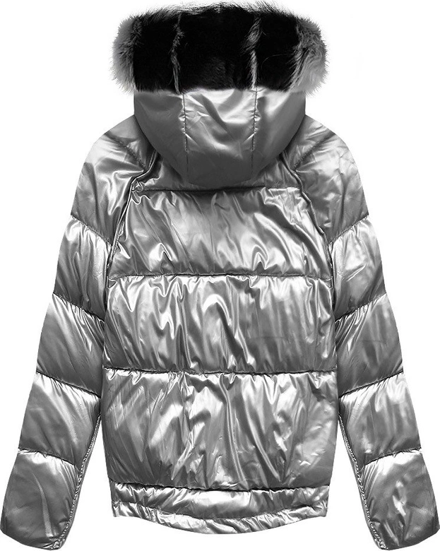 DWUSTRONNA ZIMOWA KURTKA DAMSKA CZARNA (X921X)