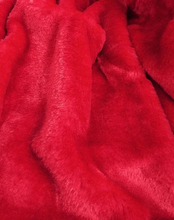 PIKOWANA ZIMOWA KURTKA DAMSKA Z FUTERKIEM CZERWONA (M-113)