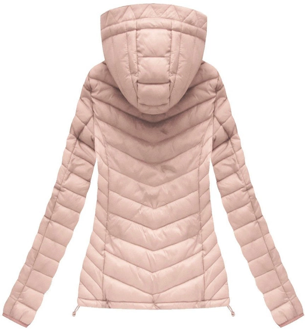 PIKOWANA KURTKA Z KAPTUREM ŁOSOSIOWA (21742)
