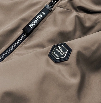 Parka damska z kapturem beżowy (B8121-12)