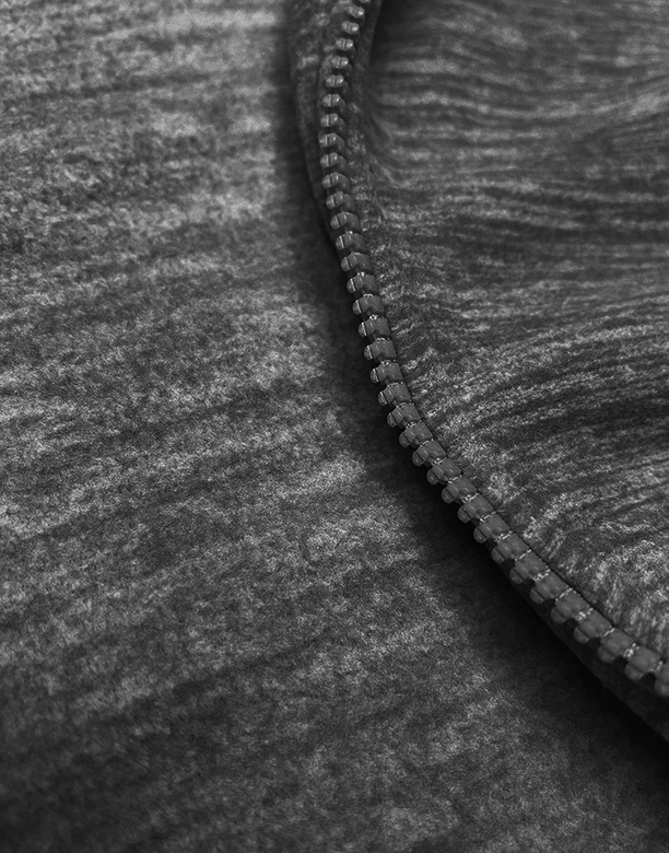 Damska polarowa bluza z kapturem grafit melanż (2312)