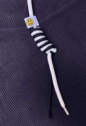 Komplet damski bluza + spodnie typu cargo śliwkowy (AMG-322A)