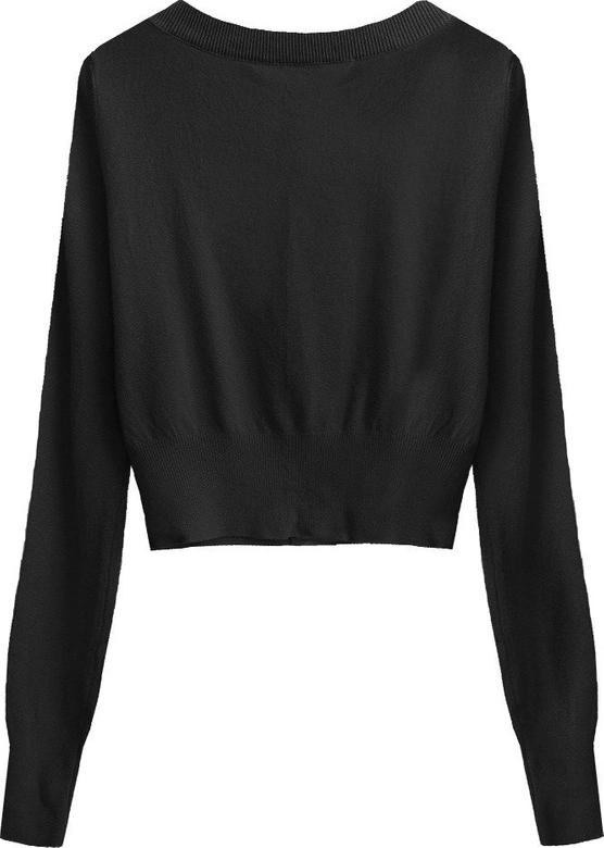 KRÓTKI ZDOBIONY SWETEREK CZARNY (429ART)