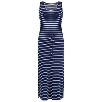 SUKIENKA MAXI GRANATOWO-BIAŁA (59100)