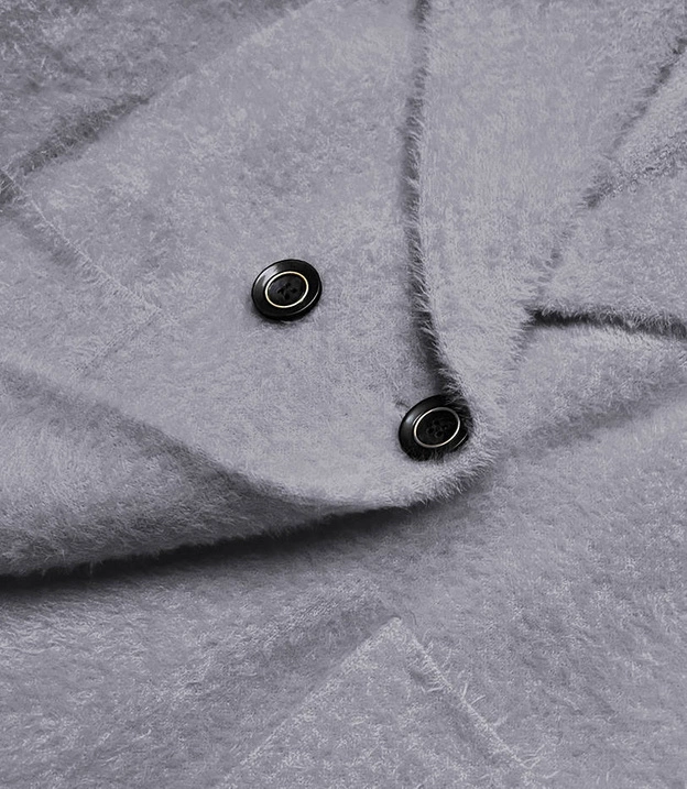 Krótka narzutka alpaka szara (CJ65)