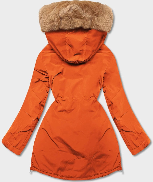 Damska parka zimowa pomarańczowa (CAN-588)