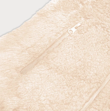 Pluszowa kamizelka damska beżowa (HH005-34)