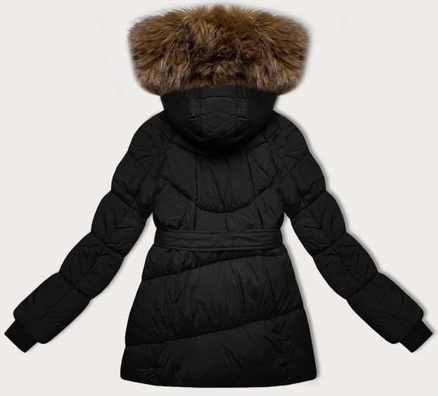 Przejściowa kurtka damska bombka J Style czarna-beż (5M3238-392B)