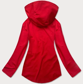 Bluza z asymetrycznym dołem czerwona (hd153-05)
