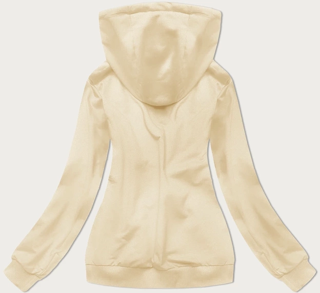 Cienka damska bluza kangurka ecru (W06-67+132)