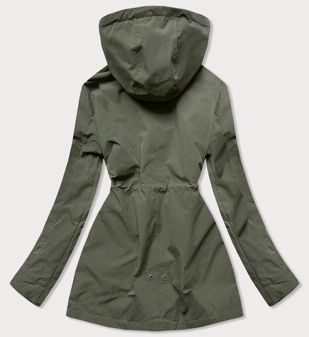 Kurtka damska typu parka 2w1 khaki-beż (bh2015)