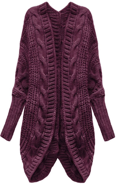 NIETOPERZOWY SWETER BORDOWY (125ART)