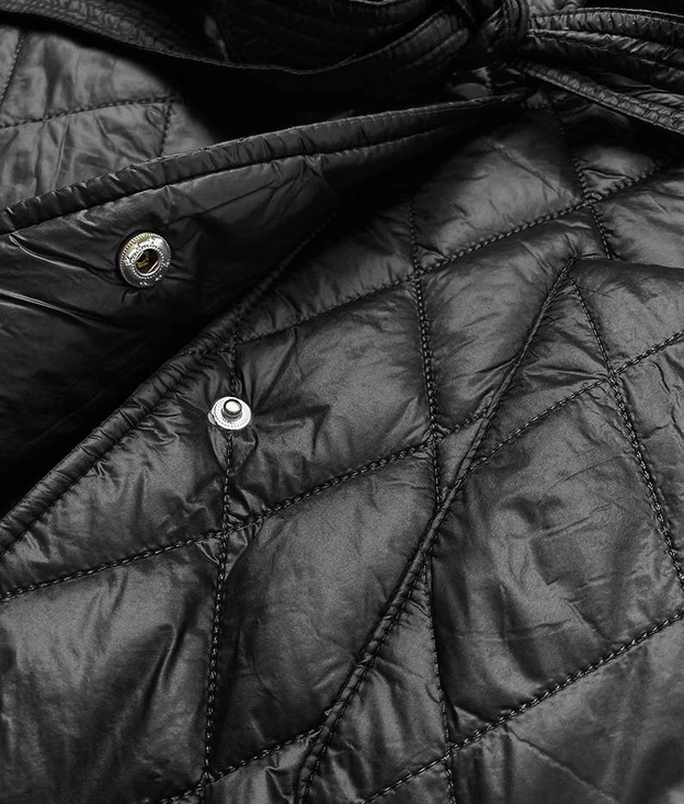 Kamizelka damska z kołnierzem czarna (jin221)