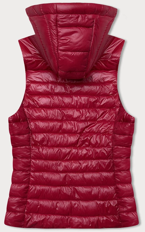 Pikowana kamizelka z kapturem czerwona (16M9138-270)