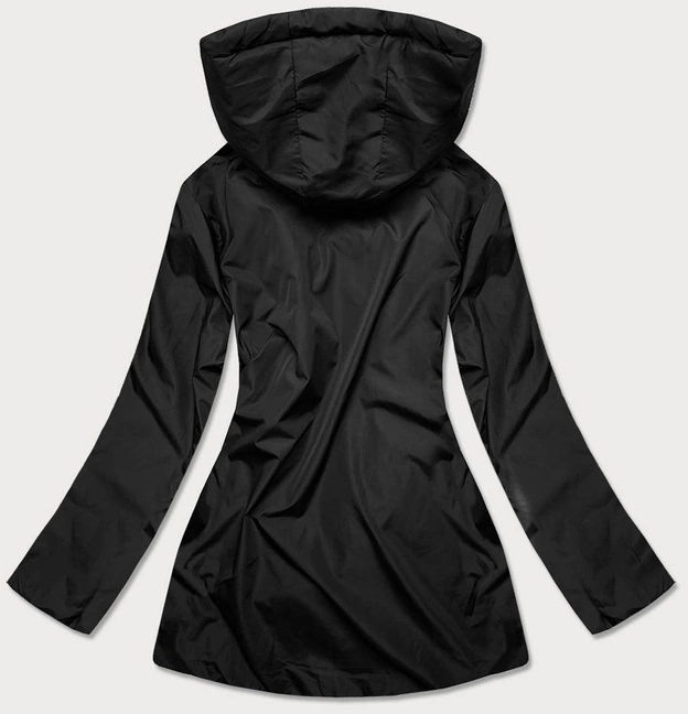 Pikowana kurtka dwustronna damska rudo-czarna (mhm-w589)