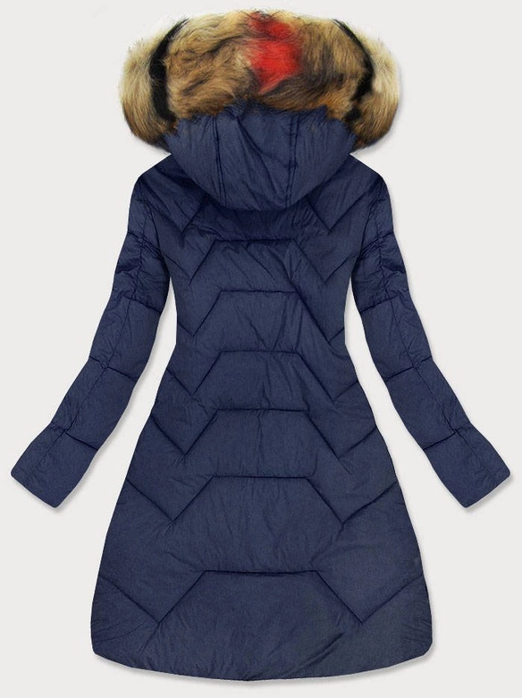 PIKOWANA KURTKA DAMSKA GRANATOWA (2013-1)