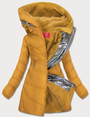 WODOODPORNA ZIMOWA KURTKA DAMSKA ŻÓŁTA (M-231)