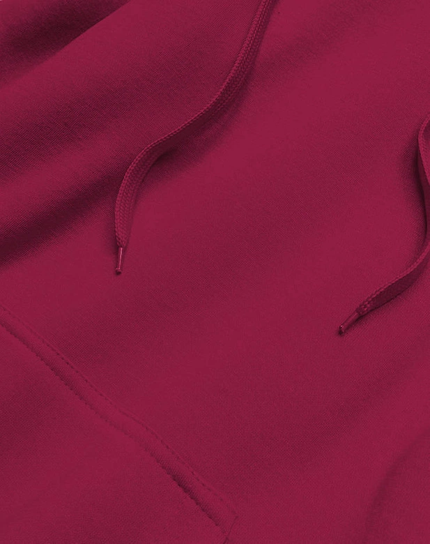 Damska bluza kangurka bordowa (YS10003-21)