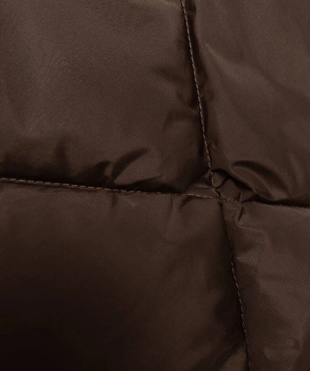 Zimowa kurtka z kołnierzem brązowa (LHD-23021)