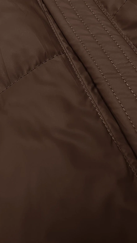 Pikowany bezrękawnik damski puchowy S'West brązowy (B8223-14)