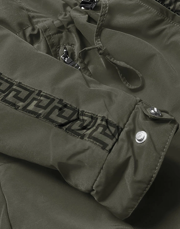 Dwustronna kurtka damska zielona (w555)