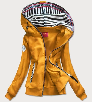 BLUZA Z KAPTUREM ŻÓŁTA (X525X)