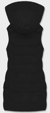 Kamizelka damska z kapturem czarna (R8133-1)