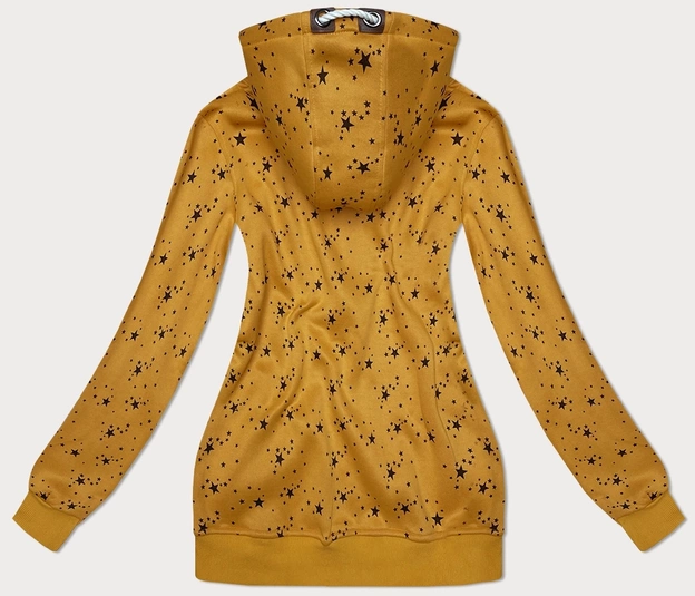 Rozpinana damska bluza w gwiazdki żółta (2313)