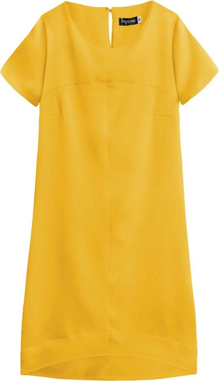 Trapezowa sukienka żółta (435art)