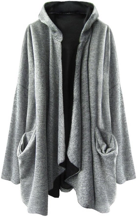 NARZUTKA Z KAPTUREM SZARA (254ART)